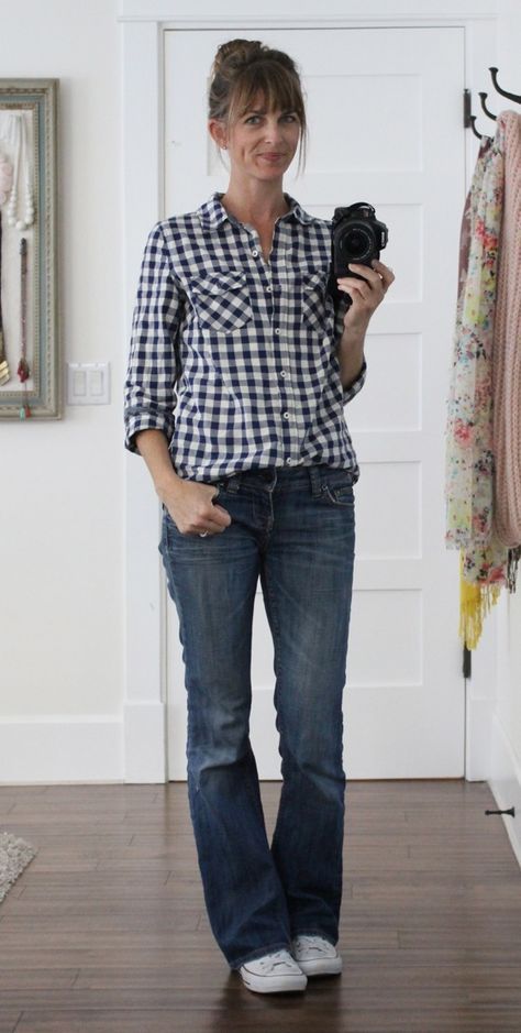 Timeless Casual with Bootcut Jeans & Converse