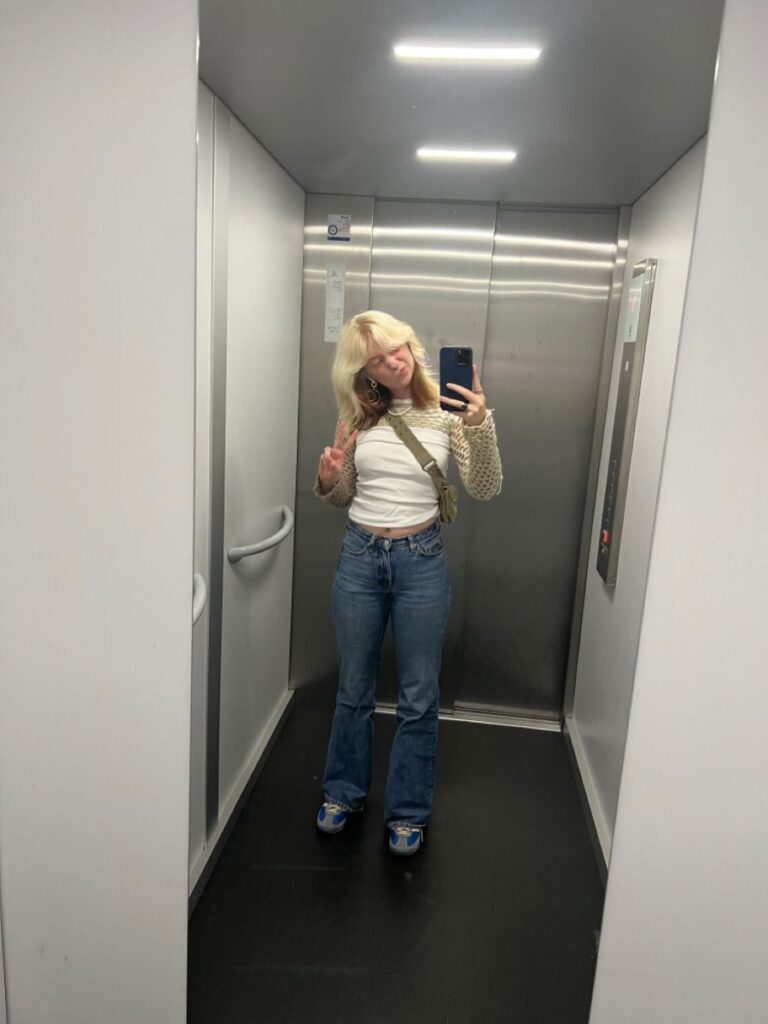 Playful Casual Energy with Bootcut Jeans & Adidas Samba