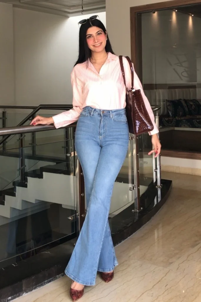 Polished Everyday Style with Bootcut Jeans & Heels