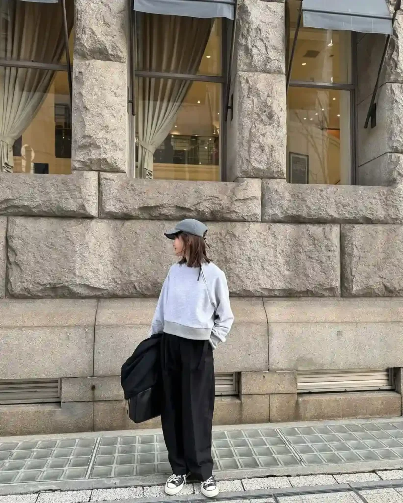 Soft Spring Converse Outfit with Relaxed Layers