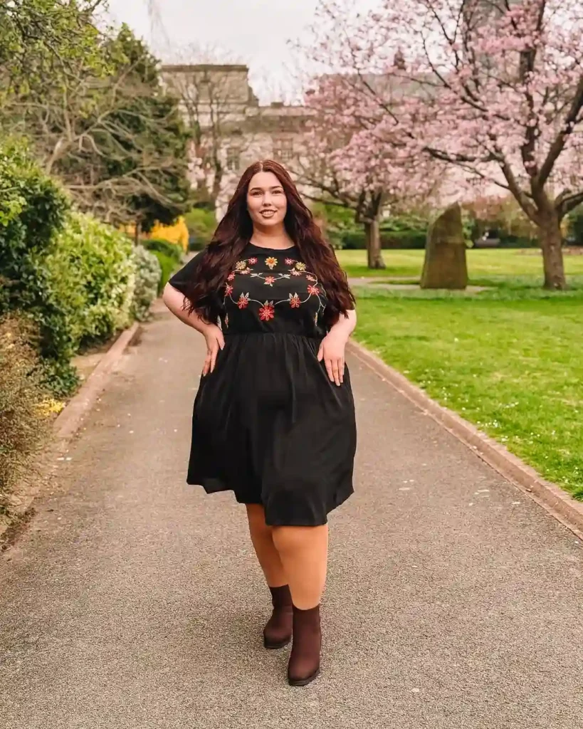 Easy Floral Dress Outfit with Chelsea Boots