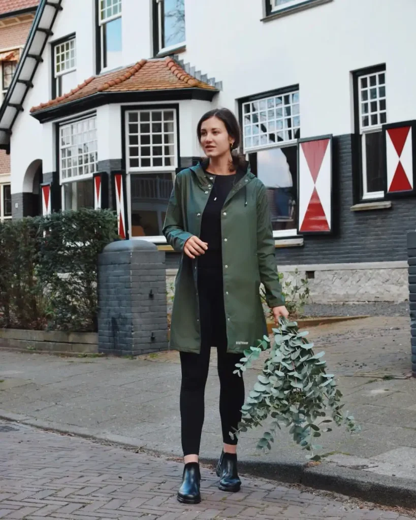 Practical Rainy Day Outfit with Chelsea Boots