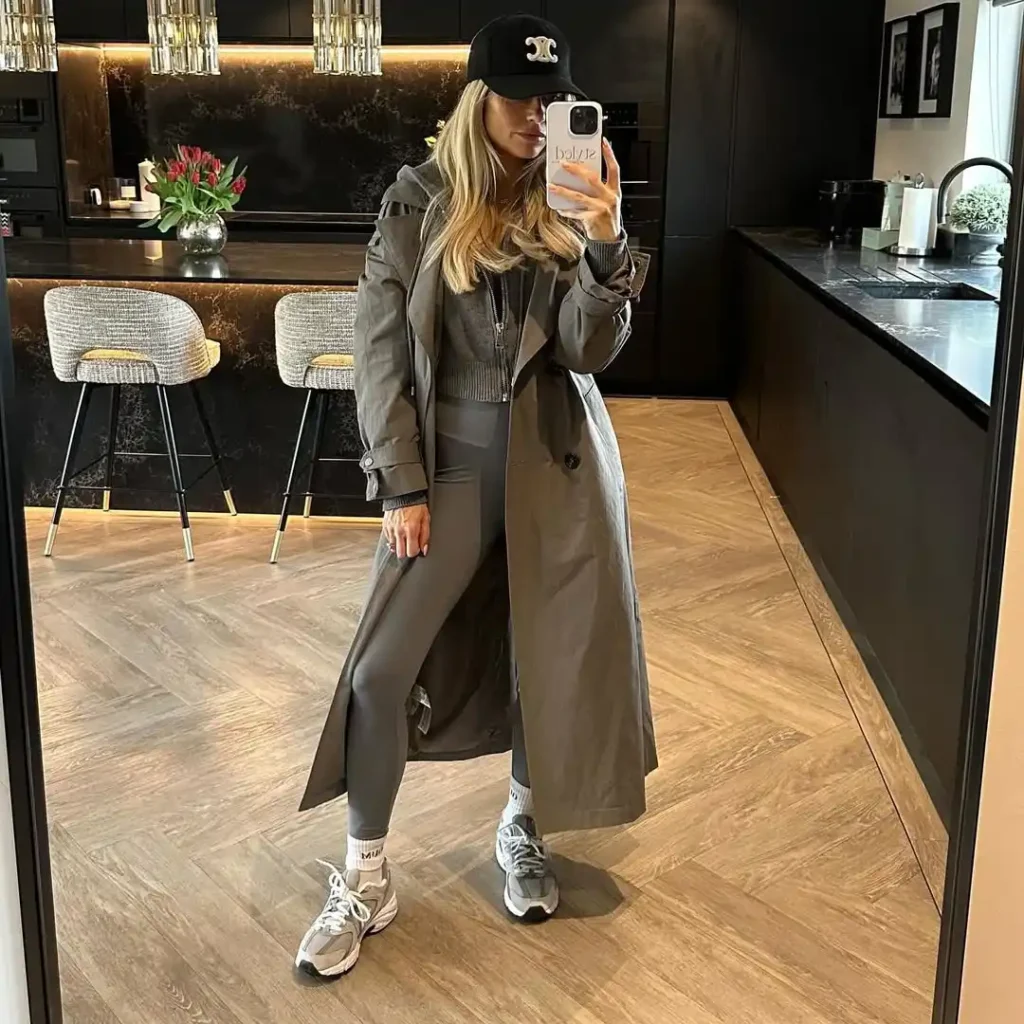 Relaxed Luxe Trench Coat Outfit with New Balance