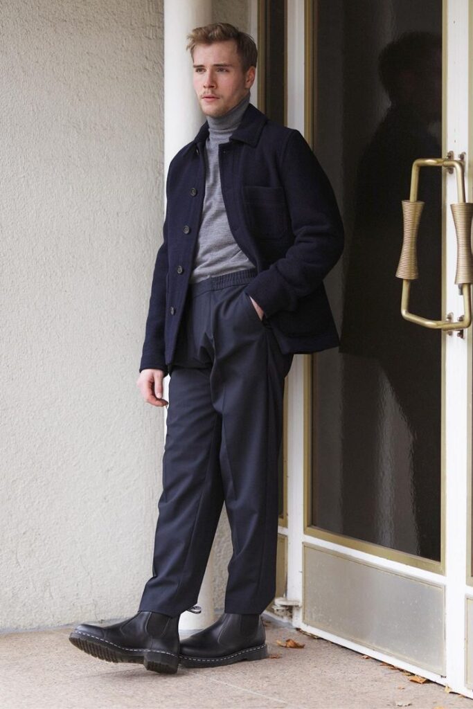 Minimal Winter Chelsea Boots Formal Outfit