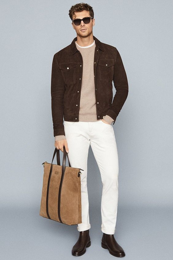 Brown Jacket and Chelsea Boots Smart Casual Outfit