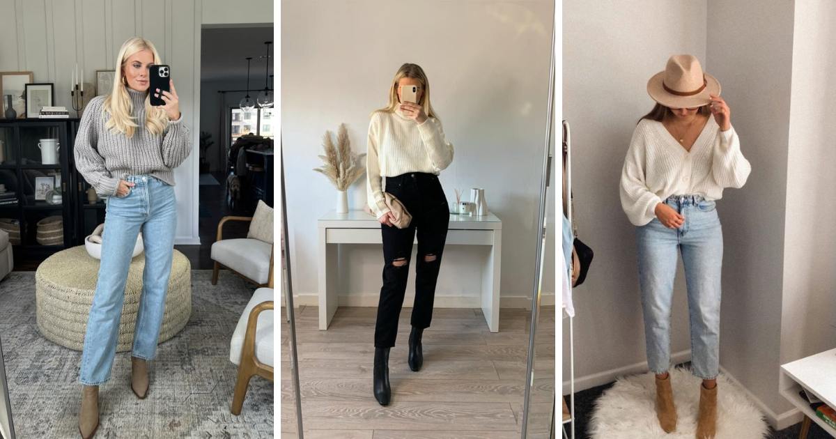 Mom Jeans Outfits with Ankle Boot