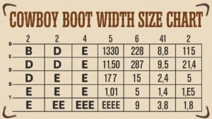 Cowboy Boot Width Size Chart & Guide for Perfect Fit