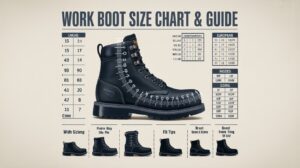 Work Boot Size Chart & Guide