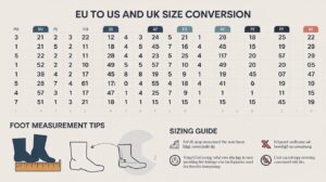 European Boot Size Chart – EU to US & UK Conversion Guide