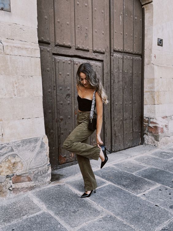 Pumps with Cargo Pants