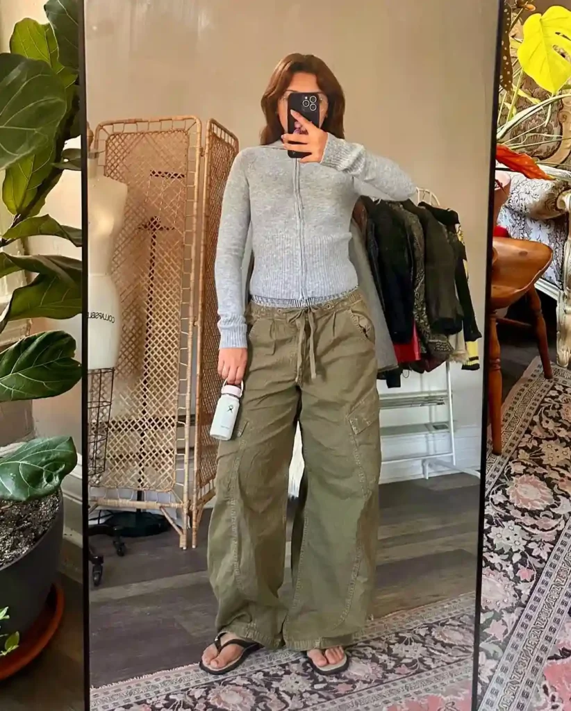 Flip Flops with Cargo Pants