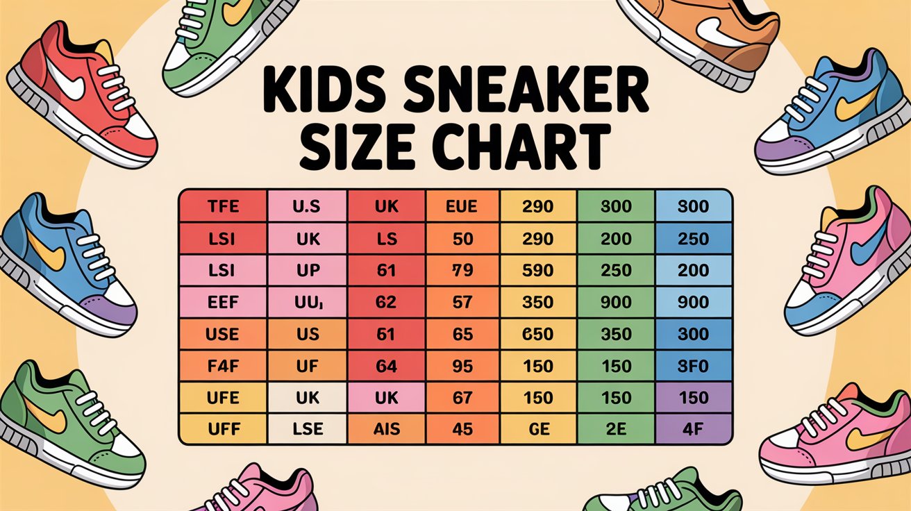 Kids Sneaker Size Chart
