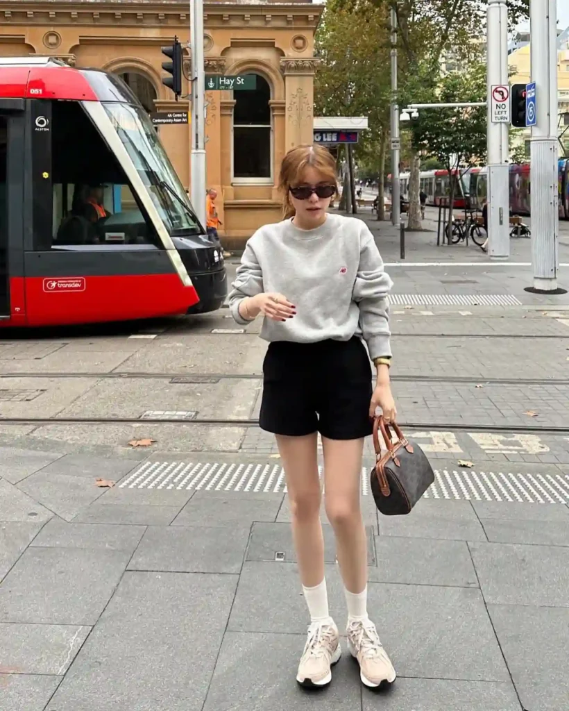 Classic Sweatshirt and Shorts with New Balance 1906R