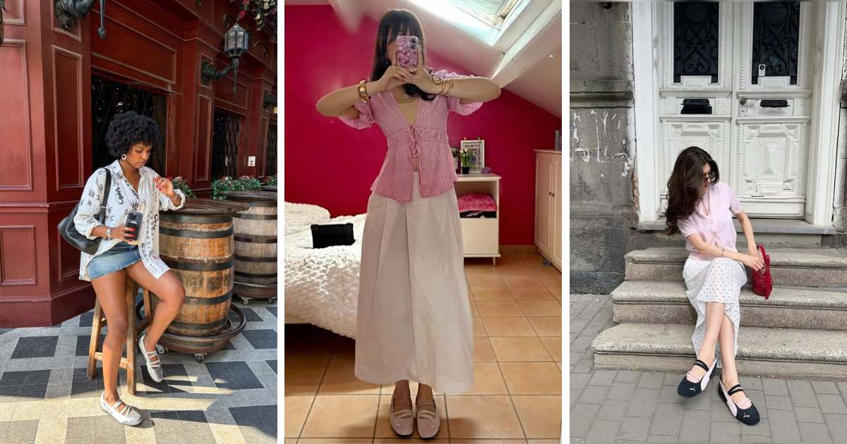 puma ballet flats outfit