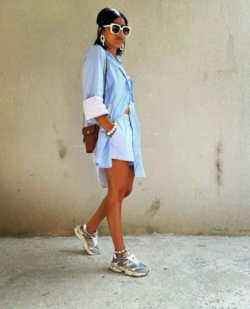 Effortless Summer Style with Neutral New Balance Sneakers