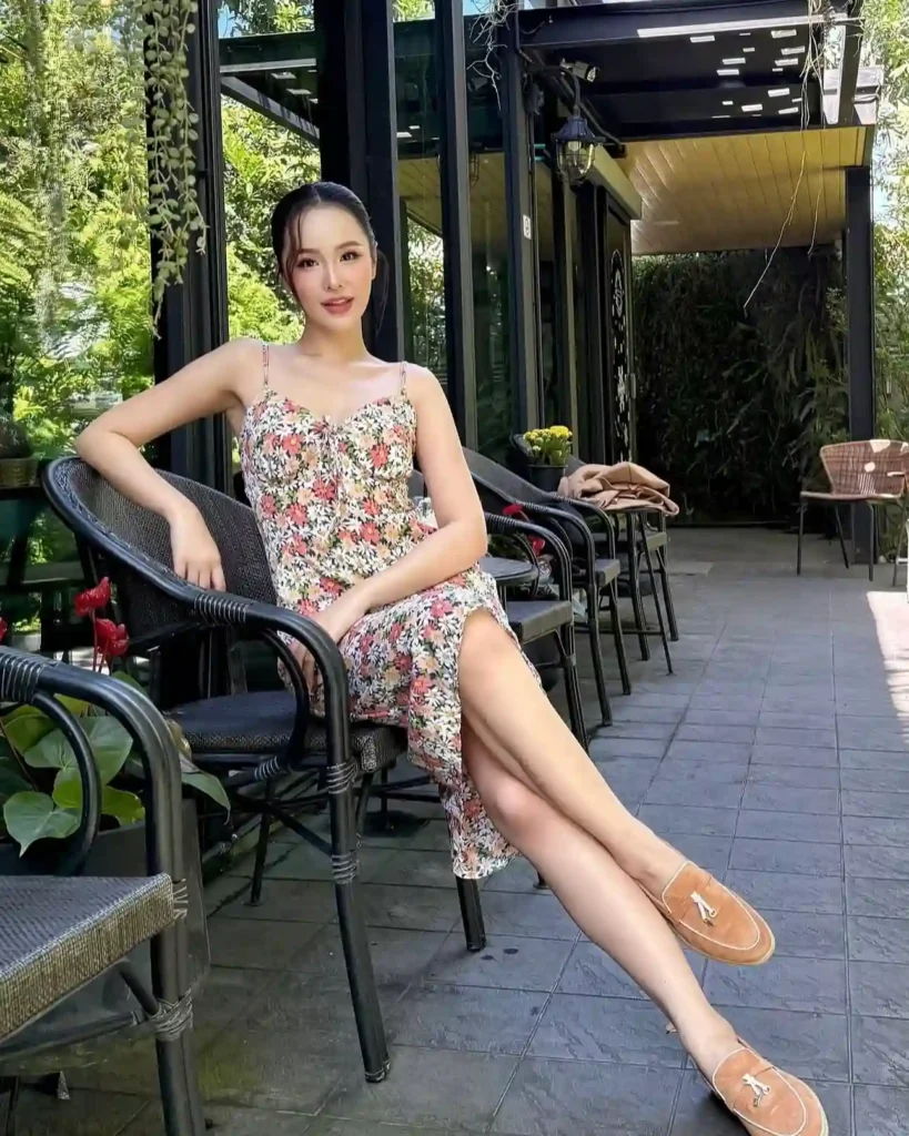 Soft Summer Look with Floral Dress and Loafers