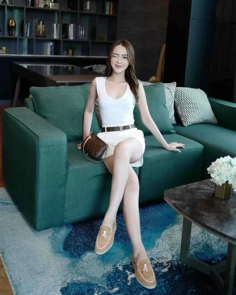 Clean Minimal Look with Neutral Shorts and Loafers