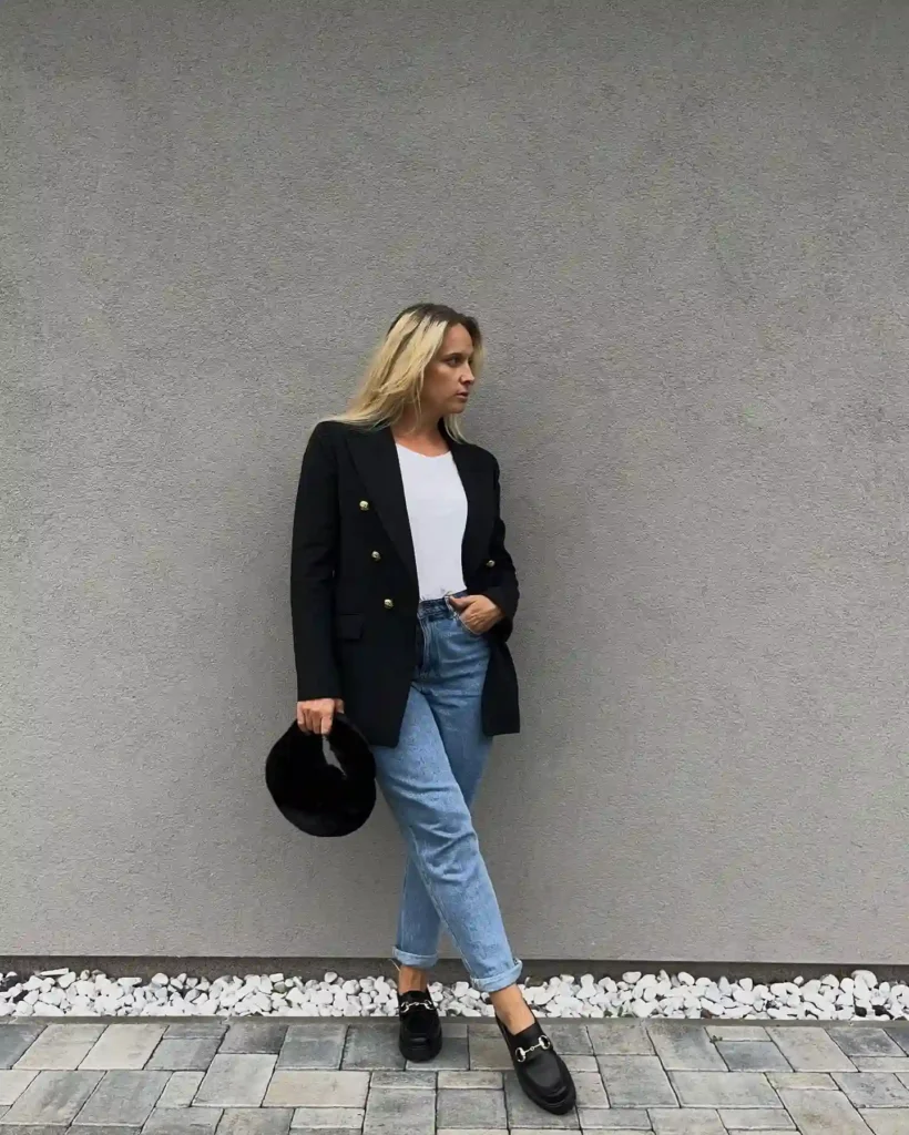 Smart Casual with Blazer, Jeans, and Loafers