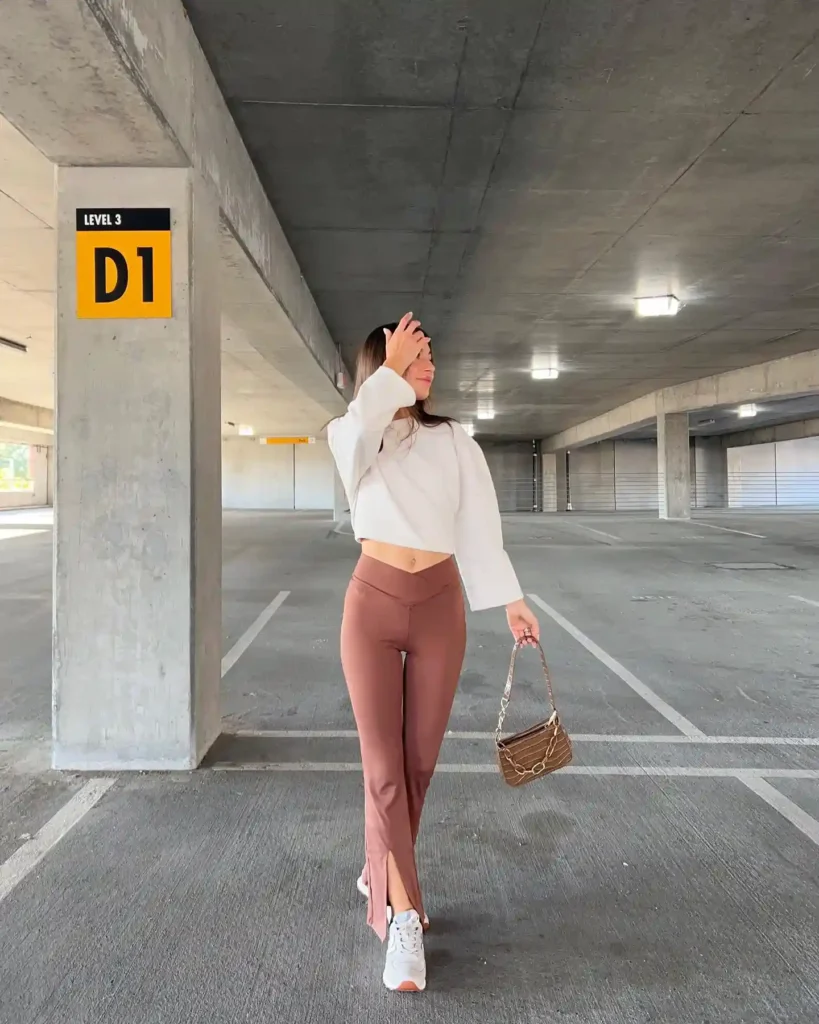 Clean Athleisure Style with White New Balance Sneakers