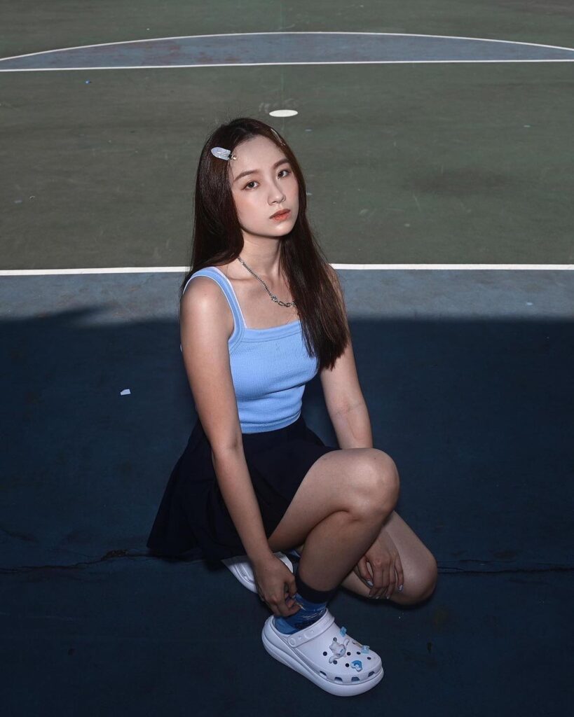 Sporty Cute Look with Crocs and Colored Socks