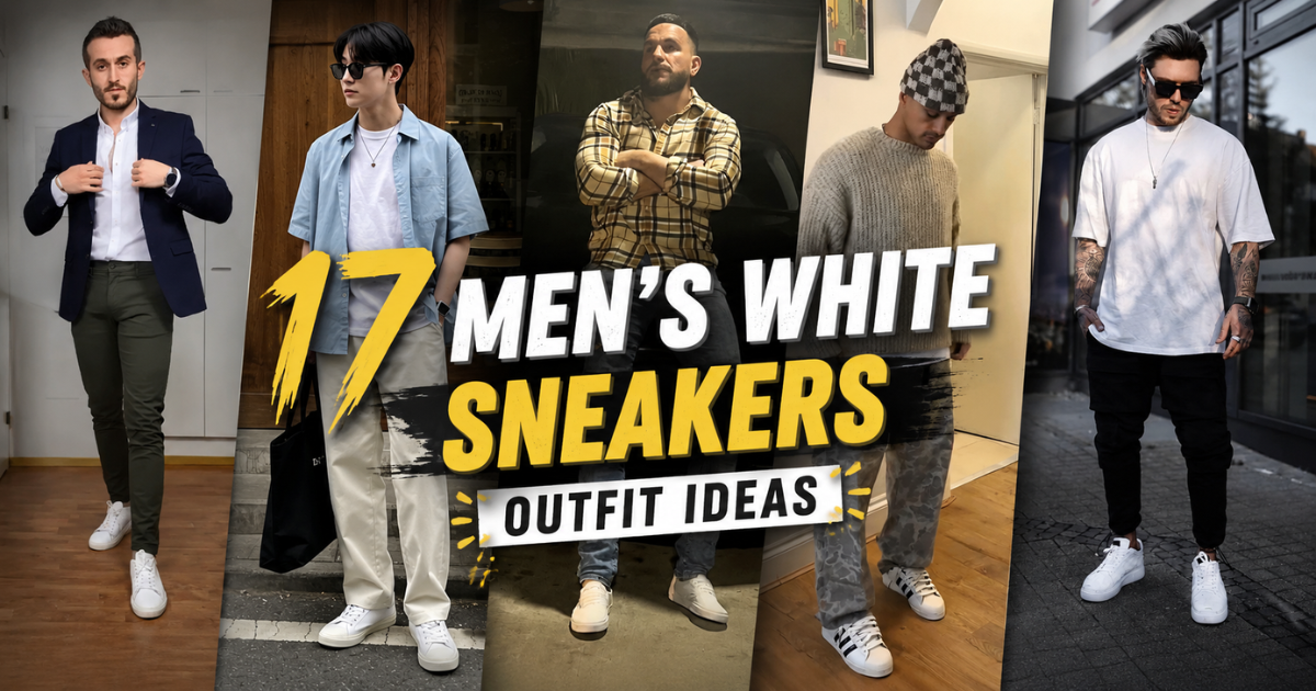 17 Men’s White Sneakers Outfit Ideas