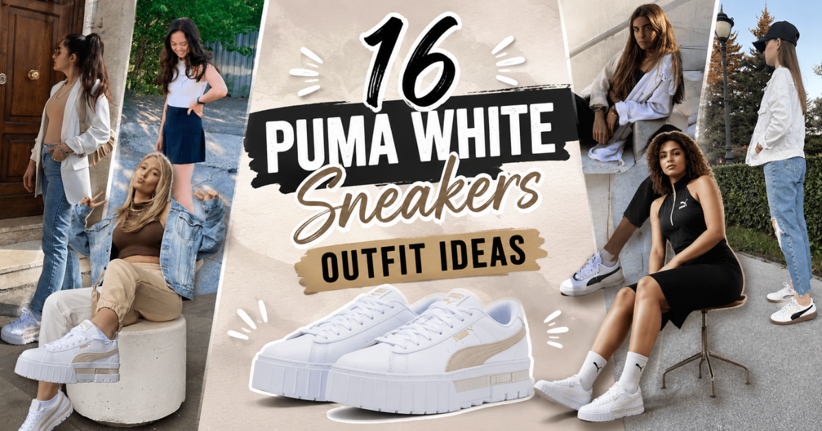 16 Trendy Puma White Sneakers Outfit Ideas