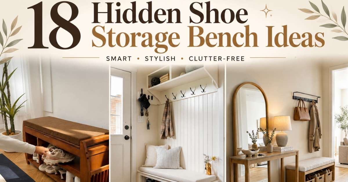 18 Hidden Shoe Storage Bench Ideas That Keep Entryways