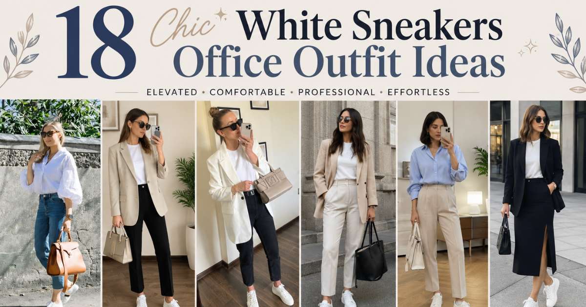 18 Chic White Sneakers Office Outfit Ideas for Everyday Style