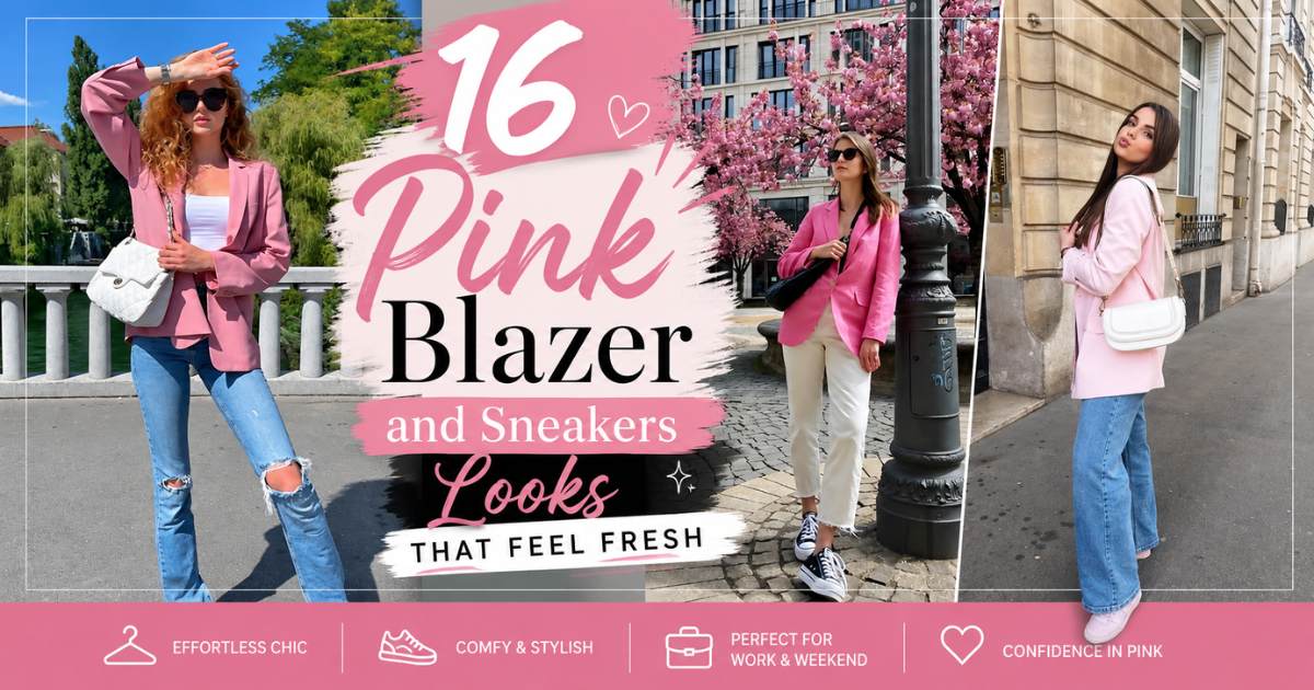 16 Pink Blazer and Sneakers Looks That Feel Fresh