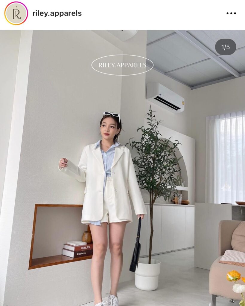 White Blazer with Shorts Set and Sneakers