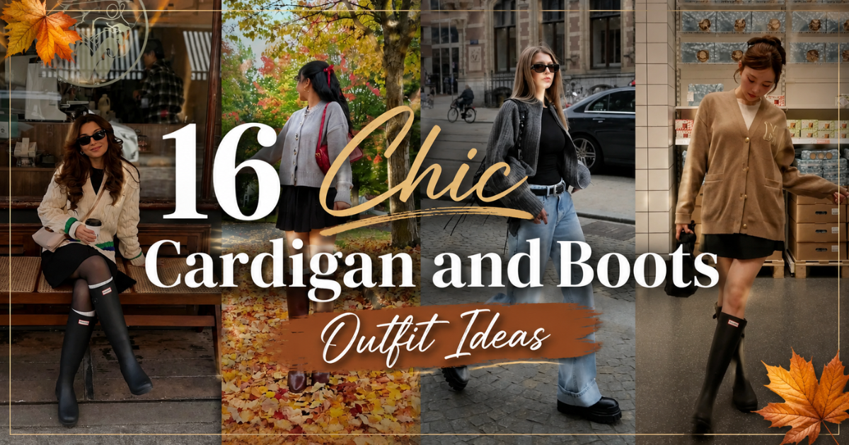 16 Chic Cardigan and Boots Outfit Ideas