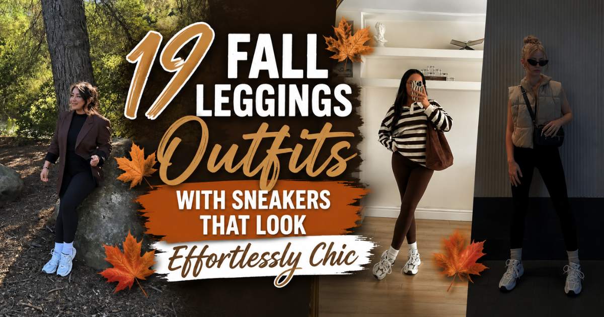 Fall Leggings Outfits with Sneakers That Look