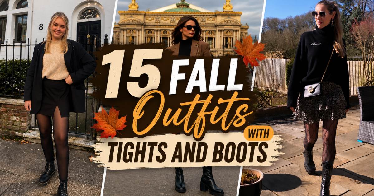 Fall Outfits with Tights and Boots