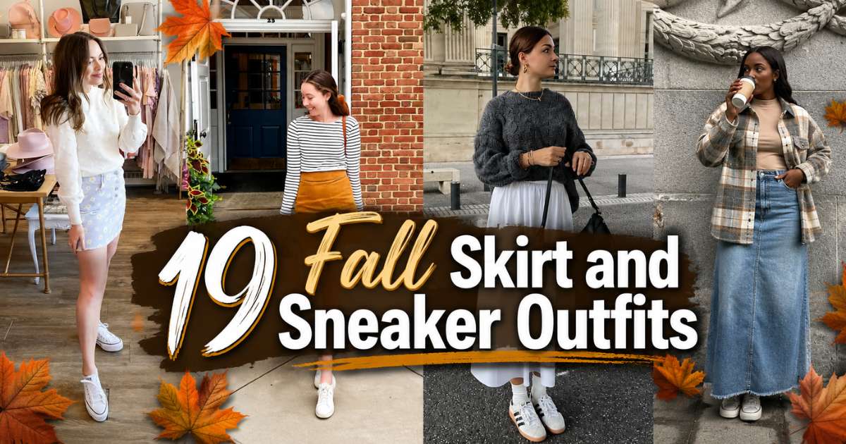 Fall Skirt and Sneaker Outfits