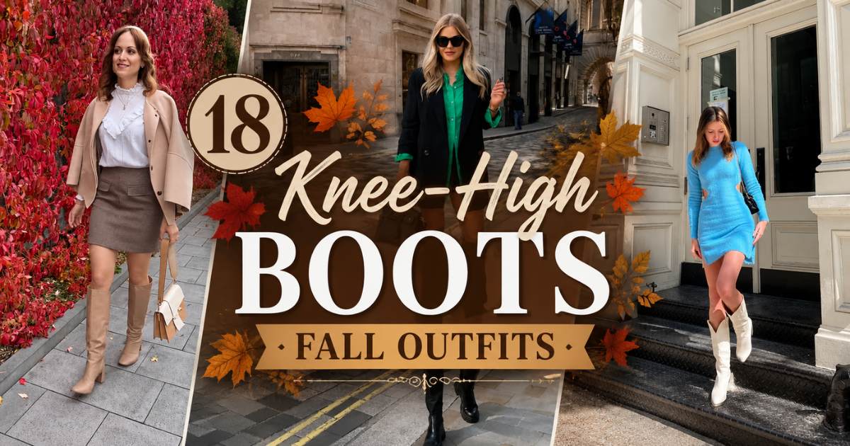 Knee-High Boots Fall Outfits