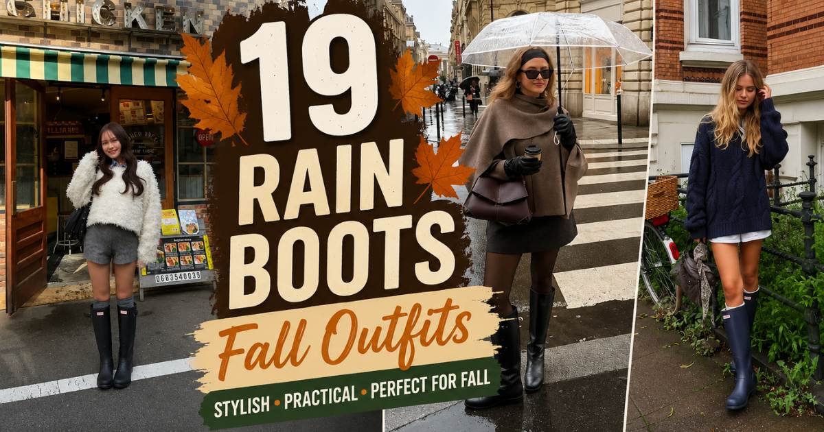 Rain Boots Fall Outfits