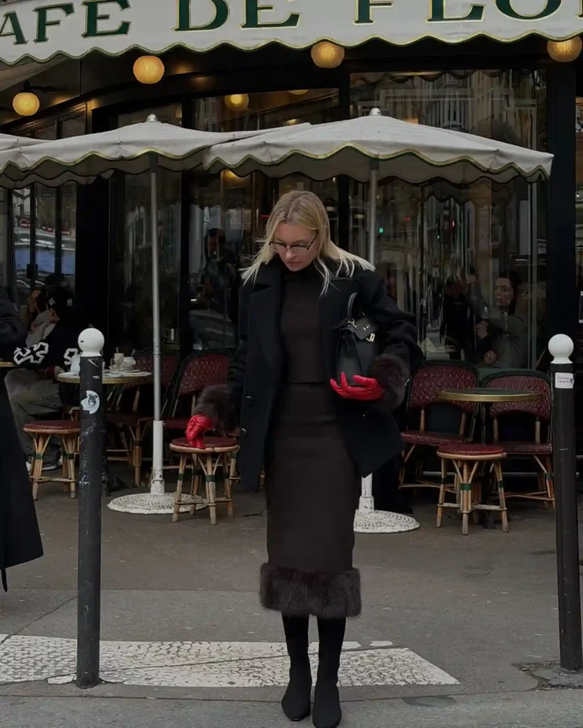 Black Coat with Sleek Ankle Boots Fall Outfit