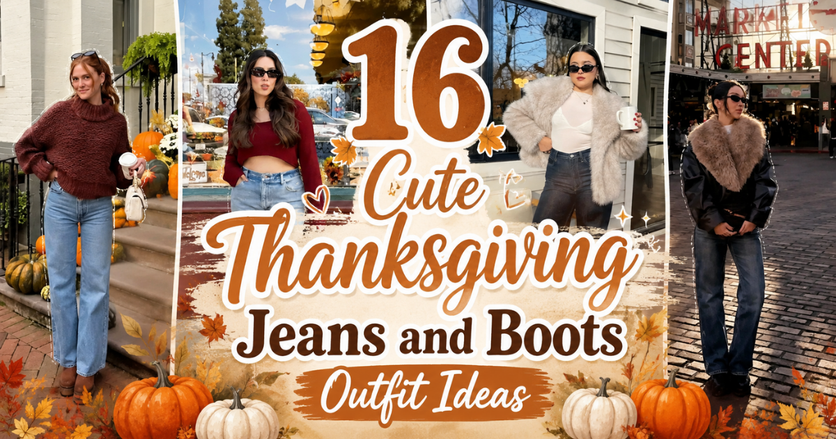 16 Cute Thanksgiving Jeans and Boots Outfit Ideas