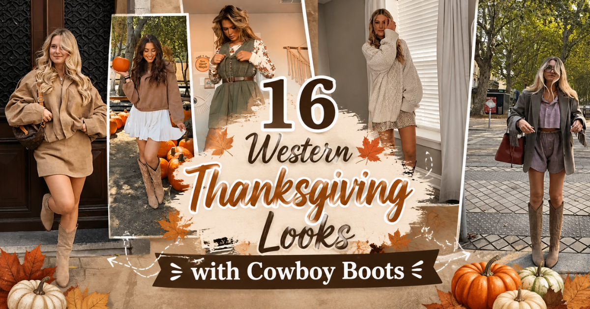16 Western Thanksgiving Looks with Cowboy Boots