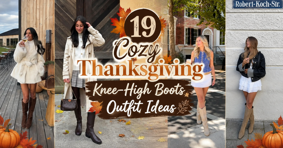 19 Cozy Thanksgiving Knee-High Boots Outfit Ideas
