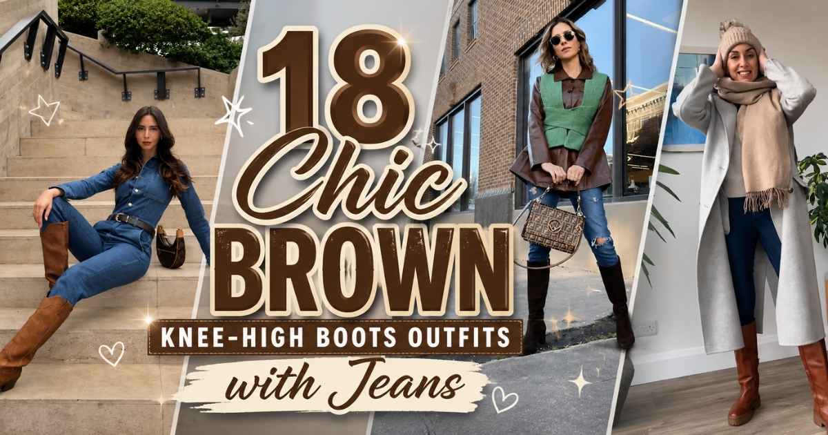 Chic Brown Knee-High Boot Outfits