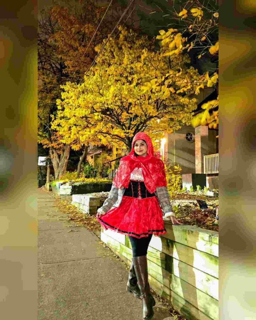 Red Riding Hood Costume with Brown Knee High Boots Halloween Outfit