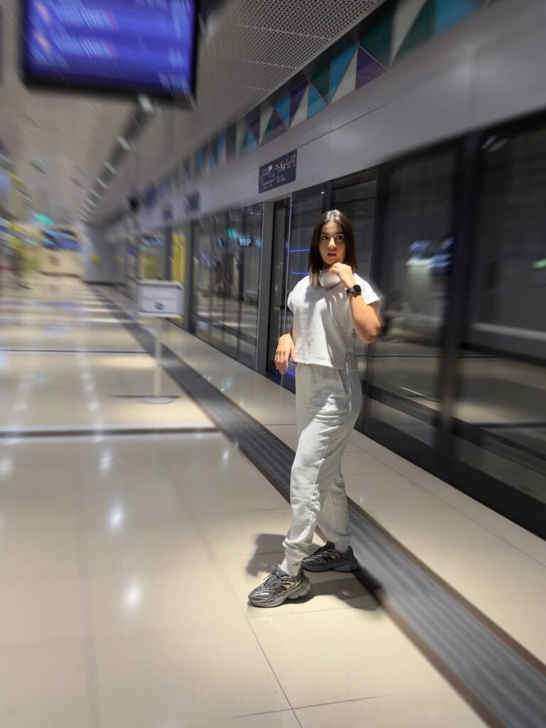 White Tee with Grey Joggers Outfit