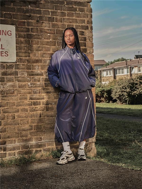 Navy Track Jacket with Matching Maxi Skirt Outfit