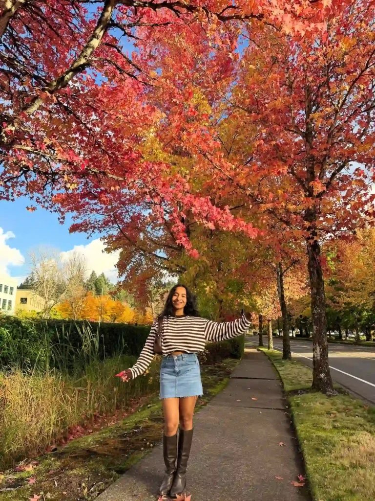 Striped Top with Brown Knee High Boots Halloween Outfit