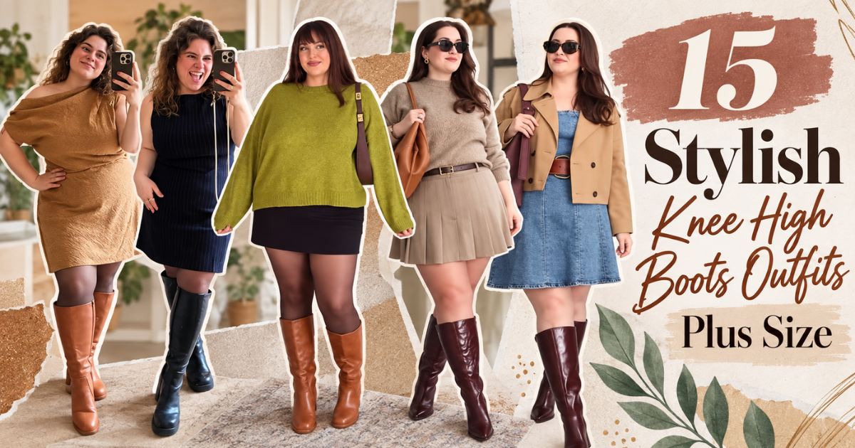 15 Stylish Knee High Boots Outfits Plus Size