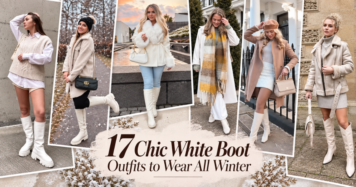 17 Chic White Boot Outfits to Wear All Winter