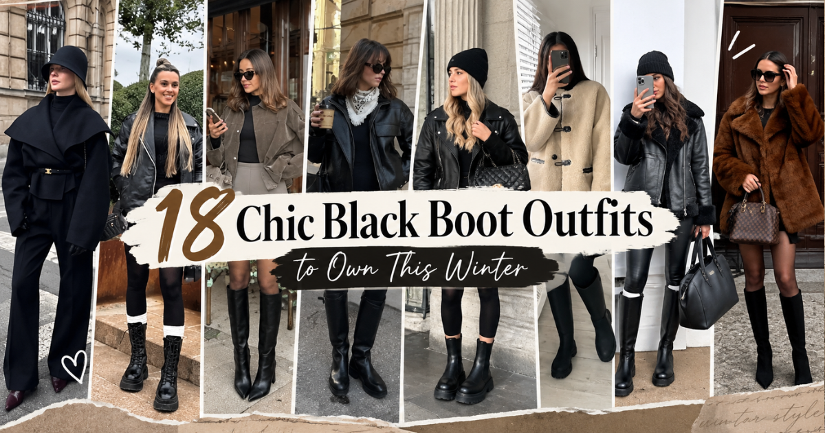18 Chic Black Boot Outfits to Own This Winter