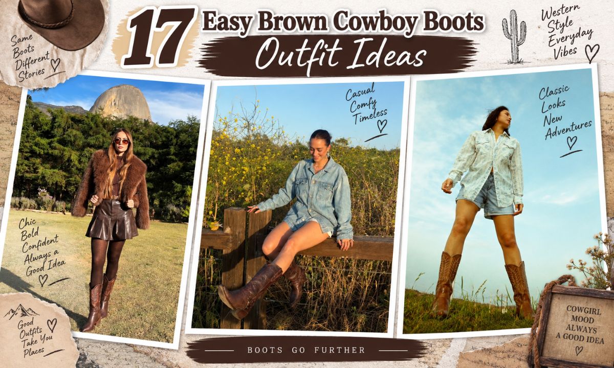 Brown Cowboy Boots Outfit Ideas