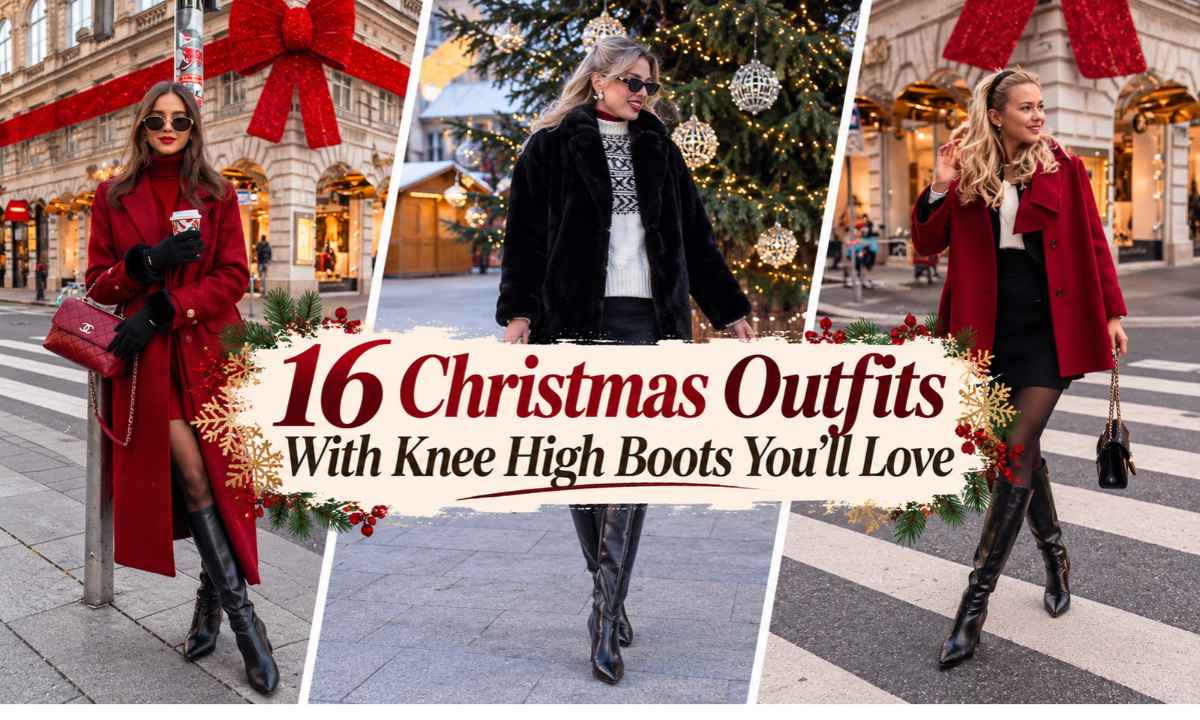 Christmas Outfits With Knee High Boots